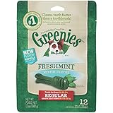 GREENIES Freshmint Dental Chews Regular Treats for Dogs - 12 oz.
