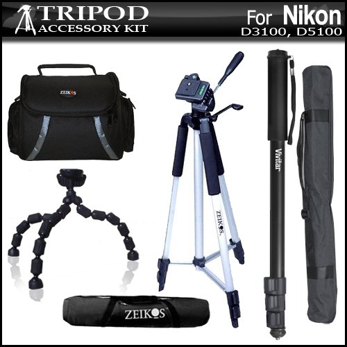 Tripod Accessory Bundle Kit For Nikon D3100 D5100 