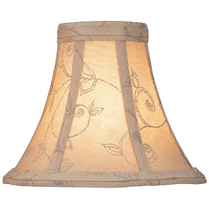 Lite Source CH537-7 Candelabra Shade Gray Jacquard