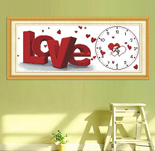 Hetty's Dimensions Needlecrafts Counted Cross Stitch Kit Clock, Love Wedding Gift