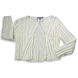 One Kid - Girls Long Sleeve Sweater Cardigan, Cream