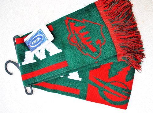 NHL Minnesota Wild Knit NHL official Knit Stripe Jersey Scarf 2011 NEW