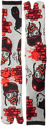 KurB Men's Odd Job Crew Sock, Gray Heather, 10-13/Shoe Size 6-12