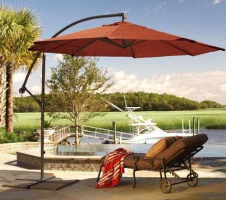 patio umbrella-Cantilever 10' Umbrella, 10'DIAMETER, TERRA COTTA