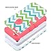 ULAK iPhone 5C Case, 3in1 Anti Slip iPhone 5C Case Hybrid with Soft Flexible Inner Silicone Skin Protective Case Cover for Apple iPhone 5C Green Wave + Coral Pink