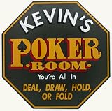 Customized All In Poker Room Wooden Sign