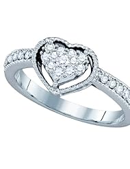 0.32CT DIAMOND HEART RING