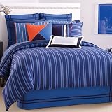 NAUTICA Blue RIVERBEND Navy 6PC KING DUVET COVER SET_Bundle