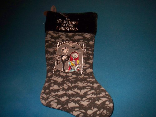 Nightmare Before Christmas Jack and Sally Bat Stocking
