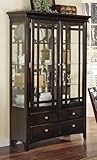 IMAGE OF Steve Silver Deluca Dark Merlot Curio Cabinet