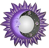 Small Purple Sun, Moon & Star Mirror