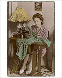 Photographic Prints of French Woman Sews/singer from Mary Evans