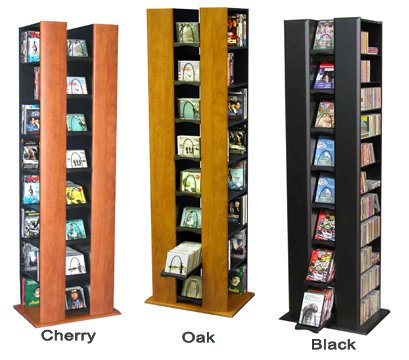 Multi Media Tower - Twin (Oak/Black) (72