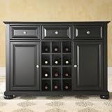 Crosley Furniture KF42001ABK Alexandria Buffet Server Cabinet