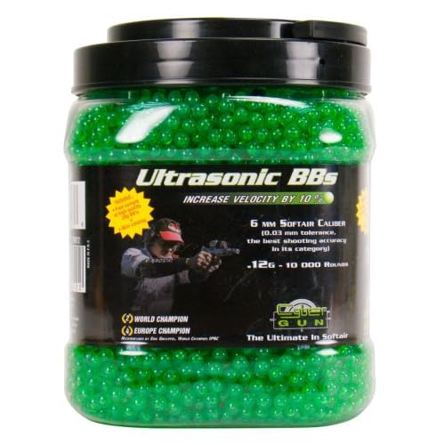 Soft Air 10,000 ct. Bottle Ultrasonic Green Airsoft BBs (6mm, 0.12g)