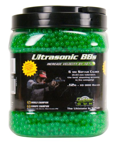 SoftAir Ultrasonic 0.12g Airsoft BB's (10,000-Count, Green)