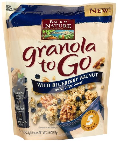 Back To Nature Granola to Go, Blueberry Walnut, 5-Count Pouches (Pack of 30) by Back to Nature