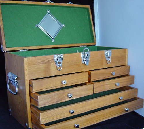 6 Drawer Hobby Machinists Wooden Tool Box