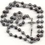 Catholic Rosary - Snowflake Obsidian