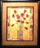 Red Flowers by Judi Bagnato 37-Inch-by-43-Inch Framed Print