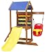 Plum® My First Activity Tower Wooden Climbing Frame Outdoor Play Centre with Baby Swings and Slide