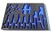 Foam Tool Organizer for 12 Pliers, Black and Blue Foam Tool Organizer for 12 Pliers, Black and Blue