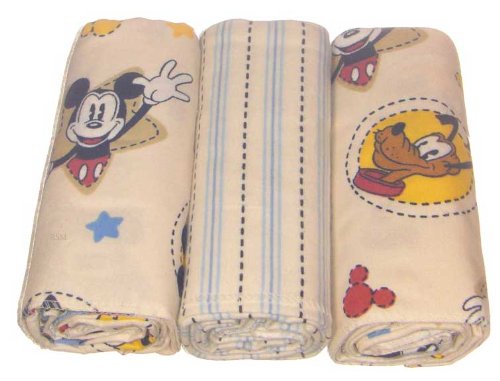 Disney Star Shine Mickey Flannel Blanket 3 Pack