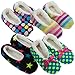 4pk Women's Warm & Cozy Feet Fuzzy Slippers Non-Slip Lined Socks Booties Indoor, L/XL (10-11), Multicolor