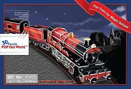 3D Jigsaw Puzzle the Train for Magic School Paper Model by Scholas