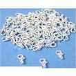 75 Lobster Clasps Claw Silver Plated Beading 10x6mm