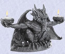 Gothic Medieval Dragon Mystical Candle Stick (The Digital Angel)