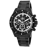 Invicta Mens 12458 Pro Diver Chronograph Black Dial Black Ion-Plated Stainless Steel Watch