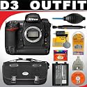 Nikon D3 12.1MP FX Digital SLR Camera (Body Only) + Deluxe Accessory Kit