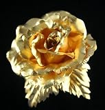 Pure 24k Gold Rose Brooch Ideal Ladies Gift