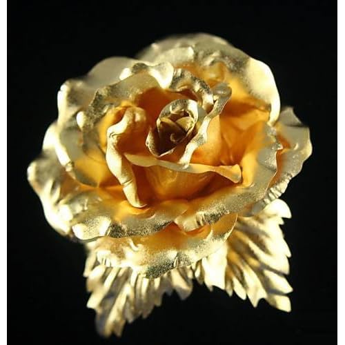 Pure 24k Gold Rose Brooch Ideal Ladies Gift Pure 24k Gold Rose Brooch Ideal Ladies Gift
