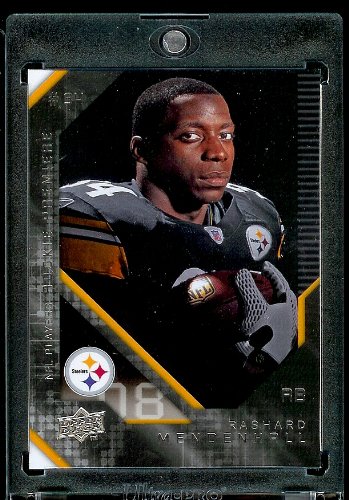 2008 Upper Deck (UD) Rookie Premiere # 10 Rashard Mendenhall RC - Rookie Card - Pittsburgh Steelers - NFL Trading Card - In Protective Scew Down Display Case