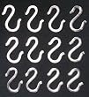 12 CLEAR PLASTIC PUNCH BOWL CUP S HOOKS HANGERS