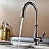 KES Brass Singel Lever High Arc Pull Down Kitchen Faucet with Retractable Pull Out Wand, Swivel Spout, Oil Rubbed Bronze, L6915-7