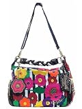 Betsey Johnson Betseyville Multicolored Flower Power Hobo Handbag