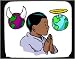 Mouse Pad with choices, decisions, devil, globe, prayer, world, earth, child, angle