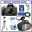 Sony Alpha A330 Digital SLR with 18-55mm Lens (DSLR-A330L) + Transcend 8GB SDHC Secure Digital Memory Card + Heavy Duty Pro Series Tripod + Willoughbys 55mm UV Protective Starter Kit