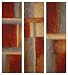 Red Hot Panels Wall Art - Set of 3