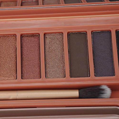 12 Color Earth Color Eyeshadow Palette Cosmetic Makeup Pallet & Brush Mirror Set