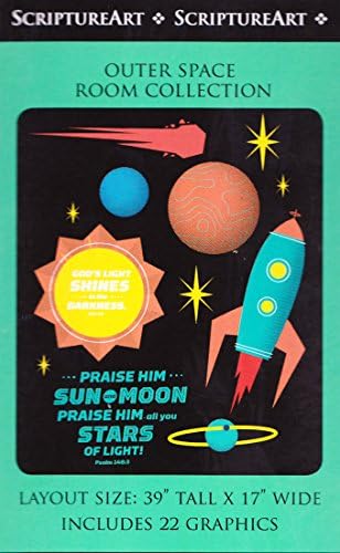 ScriptureArt Glow in the Dark Space Ship Verse Vinyl Wall Decals (Medium)