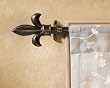 Antique Bronze Finish Fleur De Lis Curtain Rod By Collections Etc