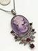 Antique Design Purple Amethyst Cameo Pendant Necklace Jewelry
