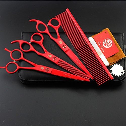 Professional Pet Dog Grooming Scissors Suit Cutting&amp;Curved&amp;Thinning Shears With Case