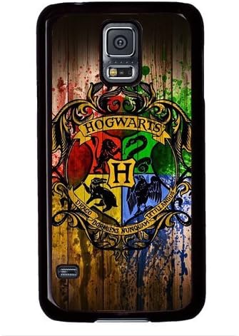 Samsung Galaxy S5 Case,Hogwarts Harry-potter in Wooden Background Design PC Black Case for Samsung Galaxy S5(D Series)