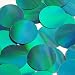 Round Flat Sequin 50mm Teal Lazersheen Rainbow Reflective Metallic. Couture Paillettes. Made in USA