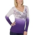 Mossimo&reg; Black Womens Slim Sleeve V-Neck Top - Martha's Vineyard Ombre